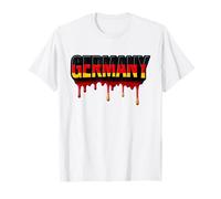 Orgullosa Bandera Alemana de Alemania, Letras patrióticas Drip Germany Camiseta