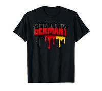 Orgullosa Bandera Alemana de Alemania, Letras patrióticas Drip Germany Camiseta