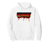 Orgullosa Bandera Alemana de Alemania, Letras patrióticas Drip Germany Sudadera con Capucha