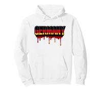 Orgullosa Bandera Alemana de Alemania, Letras patrióticas Drip Germany Sudadera con Capucha