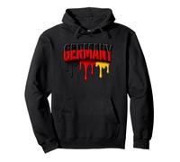 Orgullosa Bandera Alemana de Alemania, Letras patrióticas Drip Germany Sudadera con Capucha