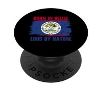 Orgullosa Bandera de Belice Colores de la Herencia beliceña PopSockets PopGrip Adhesivo