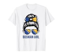 Orgullosa Bosnian Girl Bosnia Herzegovina Bandera Mi Partido Día del Juego Camiseta