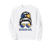 Orgullosa Bosnian Girl Bosnia Herzegovina Bandera Mi Partido Día del Juego Sudadera