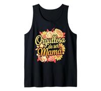 Orgullosa de ser mamá Floral Regalo para el Día de la Madre Camiseta sin Mangas