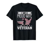 Orgullosa Esposa De Veterano Nada Asusta El Día Patriótico De Los Veteranos Camiseta