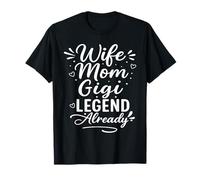 Orgullosa Esposa Mamá Gigi Leyenda Abuela - Retro Abuela Gigi Camiseta