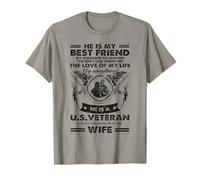 Orgullosa esposa veterana de los Estados Unidos diciendo - Él es mis mejores amigos Camiseta