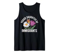 Orgullosa Hija de inmigrantes Mariposa Floral Camiseta sin Mangas