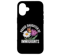 Orgullosa Hija de inmigrantes Mariposa Floral Carcasa para iPhone 16