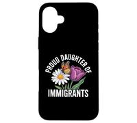 Orgullosa Hija de inmigrantes Mariposa Floral Carcasa para iPhone 16 Plus