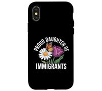 Orgullosa Hija de inmigrantes Mariposa Floral Carcasa para iPhone X/XS