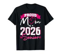 Orgullosa mamá de la clase 2026, graduación de último año, divertida madre mayor Camiseta
