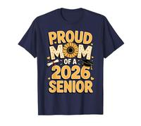 Orgullosa mamá de un diseño de graduación con Forma de Girasol de último año de 2026 Camiseta