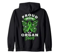 Orgullosa mamá de un Donante de órganos Mes de concientización sobre donantes de riñón Sudadera con Capucha