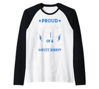 Orgullosa Mamá De Un Valiente Alguacil Adjunto Camiseta Manga Raglan