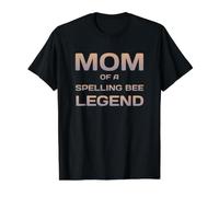 Orgullosa Mamá De Una Leyenda De La Abeja De Ortografía Ganadora Camiseta gráfica económica, Hombre, Negro, M