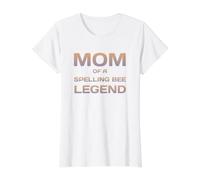 Orgullosa Mamá De Una Leyenda De La Abeja De Ortografía Ganadora Camiseta gráfica económica, Mujer, Blanco, XL