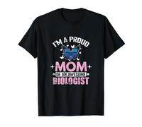 Orgullosa Mamá Impresionante Biólogo Biología Mamá Camiseta gráfica económica, Hombre, Negro, L