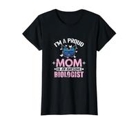 Orgullosa Mamá Impresionante Biólogo Biología Mamá Camiseta gráfica económica, Mujer, Negro, XL