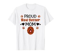 Orgullosa Mamá Red Setter Amante del Setter Irlandés Camiseta