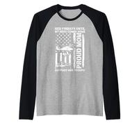 Orgullosa mamá Viernes Rojos hasta Que mi héroe vuelva a casa - Red Friday Camiseta Manga Raglan