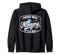 Orgullosa Nueva Mami, es un niño, mamá para ser, Madre por Primera Vez Sudadera con Capucha
