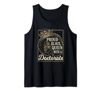 Orgullosa Reina Negra con diseño de doctorado Camiseta sin Mangas