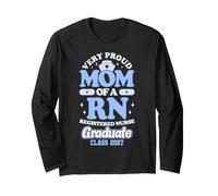 Orgullosa RN Graduate Mom Class of 2027 Nursing Manga Larga