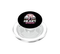 Orgullosa tía de un Guerrero del corazón CHD Conciencia Sobrina Sobrino PopSockets PopGrip para MagSafe