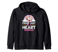 Orgullosa tía de un Guerrero del corazón CHD Conciencia Sobrina Sobrino Sudadera con Capucha