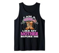 Orgullosa veterana como mi Madre Antes Que yo Camiseta sin Mangas