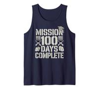 Orgulloso 100 DÍAS Complete School MISIÓN REALIZADA Militar Camiseta sin Mangas