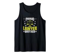 Orgulloso Abogado Hermano Abogado Ley Justicia Camiseta sin Mangas
