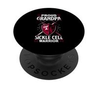Orgulloso Abuelo de un Guerrero de células falciformes Apoyo Familiar PopSockets PopGrip Adhesivo