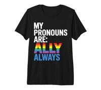 Orgulloso Aliado Recto Mi Pronombres Aliado Lejos Camiseta Premium