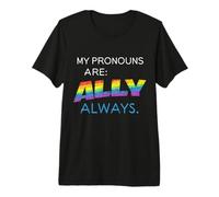 Orgulloso Aliado Recto Mi Pronombres Aliado Lejos Camiseta Premium