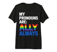 Orgulloso Aliado Recto Mi Pronombres Aliado Lejos Camiseta Premium