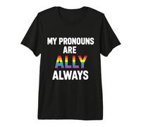 Orgulloso Aliado Recto Mi Pronombres Aliado Lejos Camiseta Premium