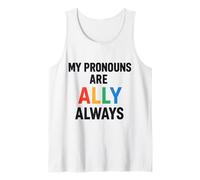 Orgulloso Aliado Recto Mi Pronombres Aliado Lejos Camiseta sin Mangas