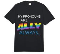 Orgulloso Aliado Recto Mi Pronombres Aliado Lejos Comfort Colors Adult Heavyweight T-Shirt