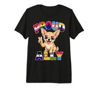 Orgulloso Ally Chihuahua Mes del Orgullo LGBTQ Camiseta Premium