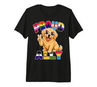 Orgulloso Ally Golden Retriever LGBTQ Pride Month Camiseta Premium