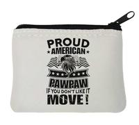 Orgulloso American If You Don't Like It Move - Monedero de neopreno (10 x 11 cm), color blanco, White, Talla única