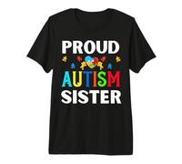 Orgulloso Autismo Hermana Sista Sis Hermanas Autistas Mujeres Niñas Camiseta Premium