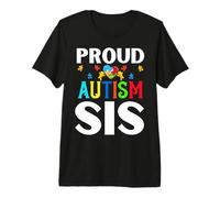 Orgulloso Autismo Hermana Sista Sis Hermanas Autistas Mujeres Niñas Camiseta Premium