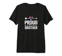 Orgulloso Autismo Hermano Rompecabezas corazón Hermano Camiseta Premium