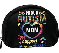 Orgulloso Autismo mamá Conciencia Mujeres y niñas Lindo Moda Monedero Cartera Bolsa Cambio Bolsa Llavero