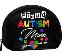 Orgulloso Autismo mamá Conciencia Mujeres y niñas Lindo Moda Monedero Cartera Bolsa Cambio Bolsa Llavero