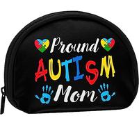 Orgulloso Autismo mamá Conciencia Mujeres y niñas Lindo Moda Monedero Cartera Bolsa Cambio Bolsa Llavero